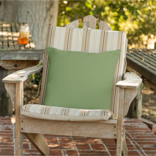 Solid colour plain thyme sage green  cushion (Chair)