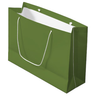 Solid colour plain thyme sage green  large gift bag