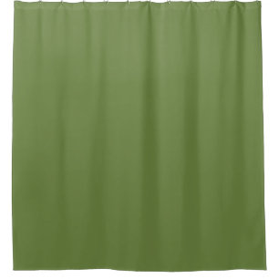 Solid colour plain thyme sage green  shower curtain