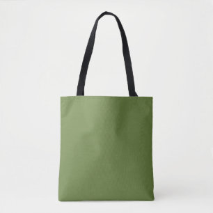 Solid colour plain thyme sage green tote bag