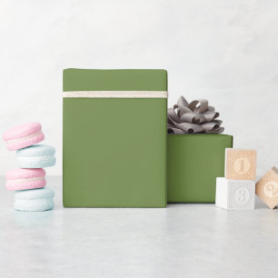Solid colour plain thyme sage green  wrapping paper