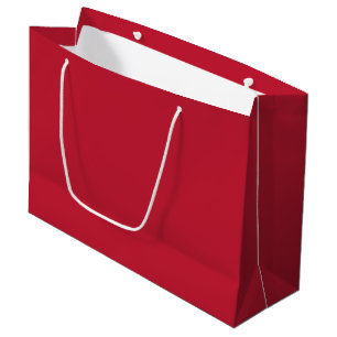 Solid colour plain true red large gift bag