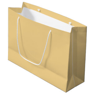 Solid colour plain vintage pale yellow large gift bag