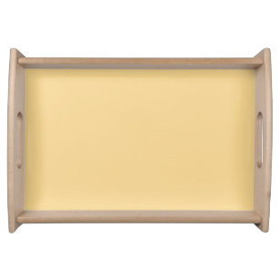 Solid colour plain vintage pale yellow serving tray