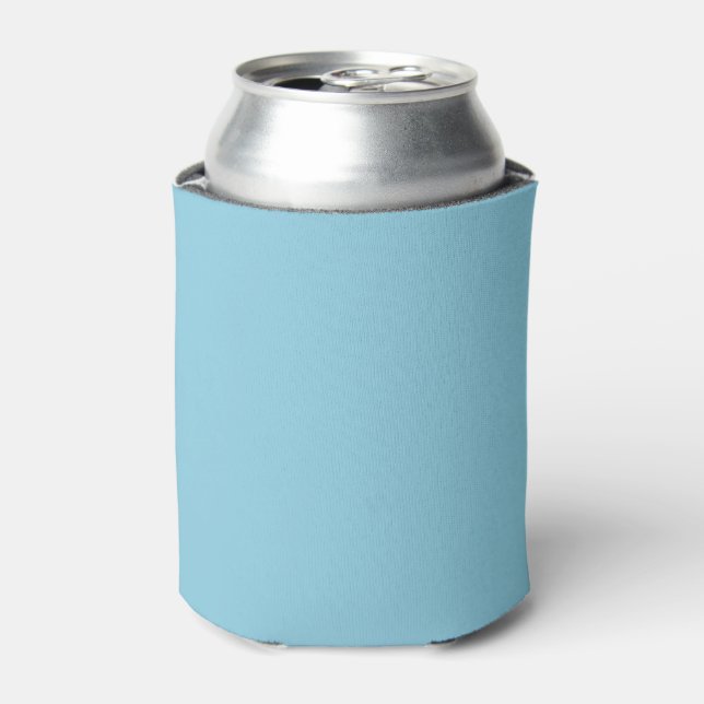 Solid colour plain Winter light Blue Can Cooler (Can Front)