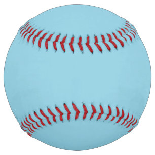 Solid colour plain Winter light Blue Softball