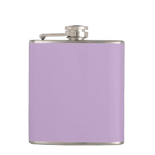 Solid colour plain wisteria light purple hip flask