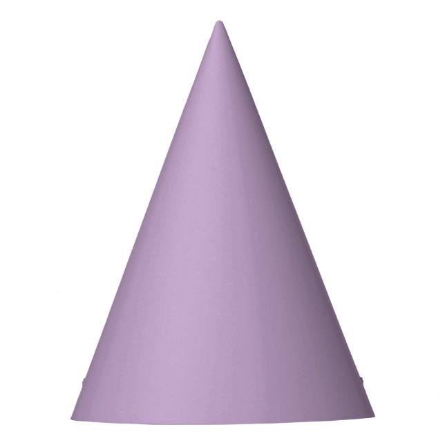Solid colour plain wisteria light purple party hat (Front)
