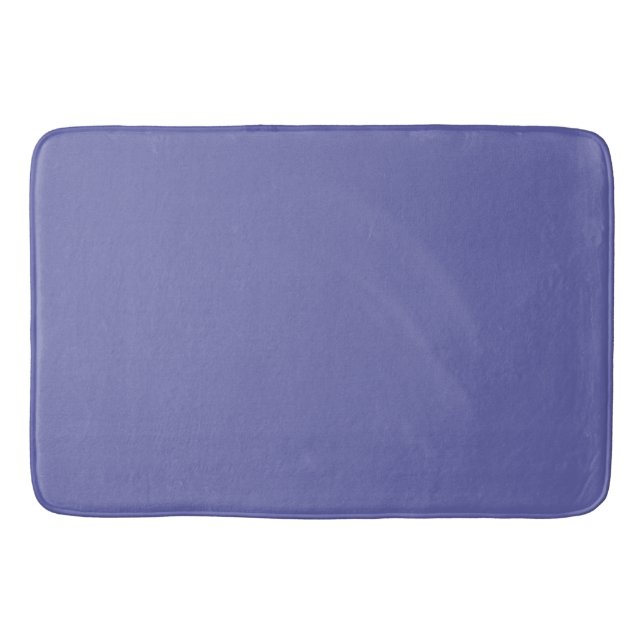 Solid Colour | purple blue periwinkle Bath Mat (Front)