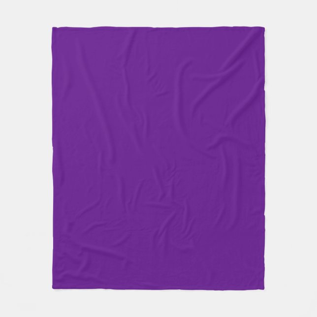 Solid Colour: Purple Fleece Blanket (Front)