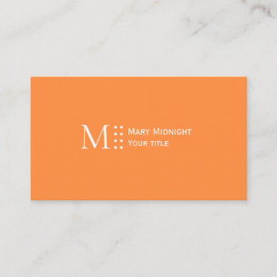 Solid Colour QR code Modern Elegant Bright Orange Business Card