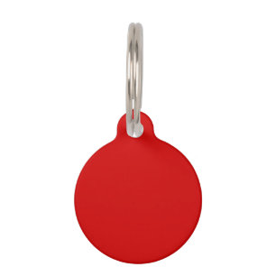 Solid Colour: Red Pet Tag