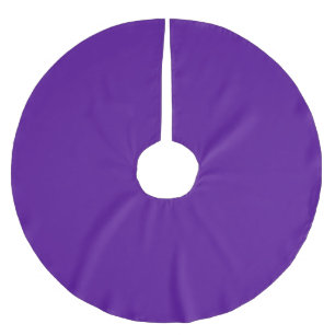 Solid colour rich purple brushed polyester tree skirt