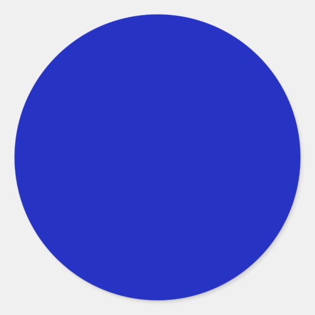 Solid Colour: Royal Blue Classic Round Sticker (Front)
