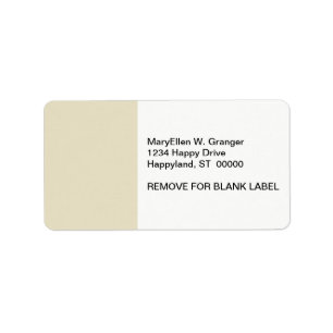 Solid Colour: Sand Beige Label
