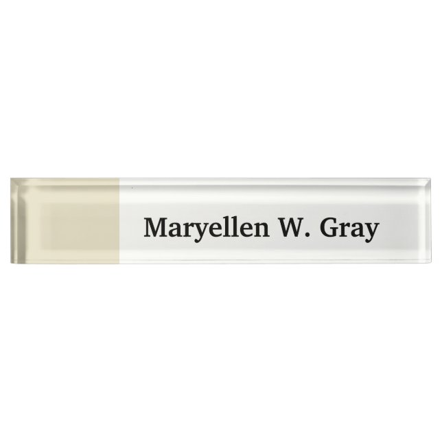 Solid Colour: Sand Beige Nameplate (Front)