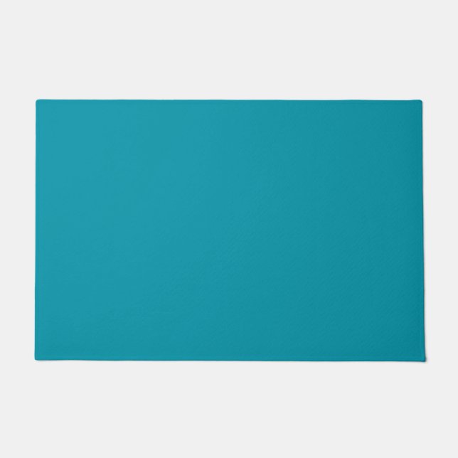 Solid colour seaside teal doormat (Front)