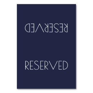Solid Colour Simple Reserved Seating Tented Sign Table Number