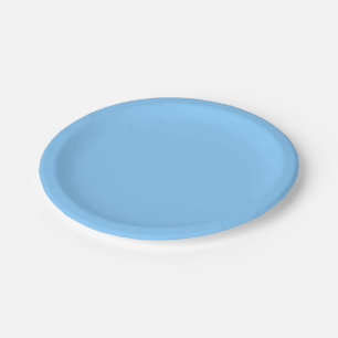 Solid Colour: Sky Blue Paper Plate