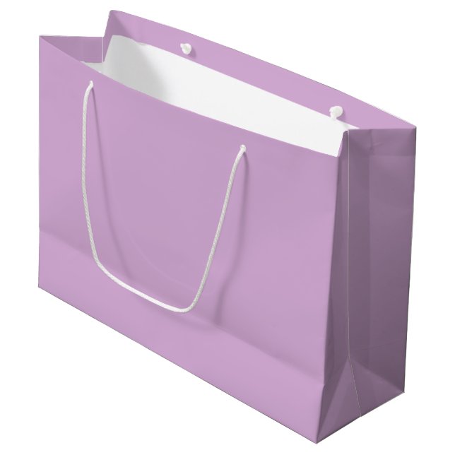 Solid colour soft orchid pastel purple lilac large gift bag (Front Angled)
