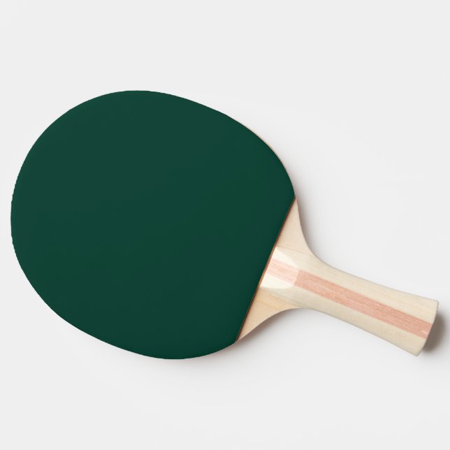 Solid colour spruce dark green ping pong paddle (Side)