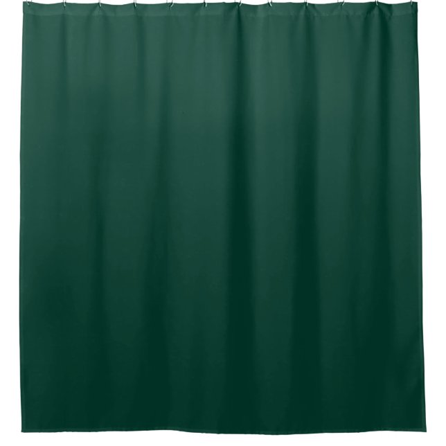 Solid colour spruce dark green shower curtain (Front)