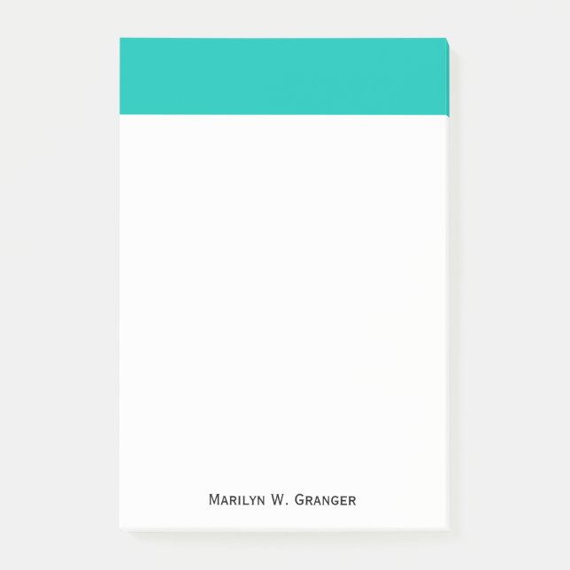 Solid Colour: Teal Post-it Notes (Front)
