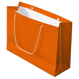Solid colour tiger orange large gift bag