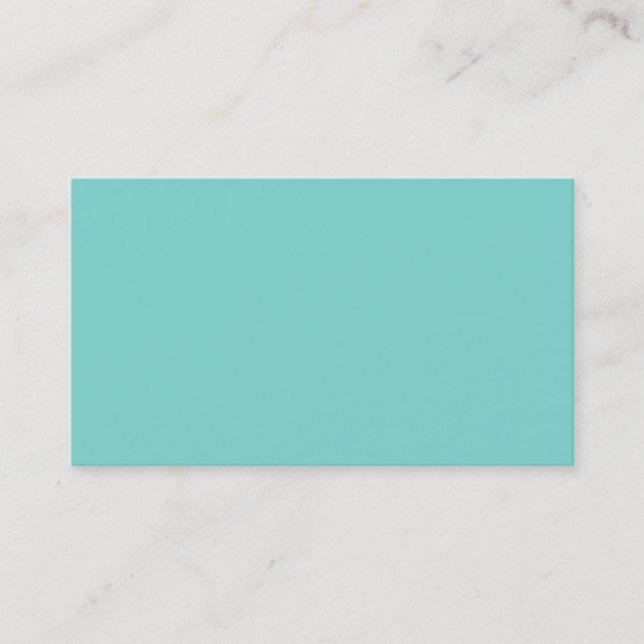 Solid Colour: Turquoise Aqua Business Card (Front)