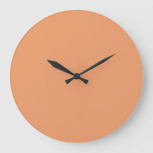 Solid Colour Wall Clock - Coral Peach