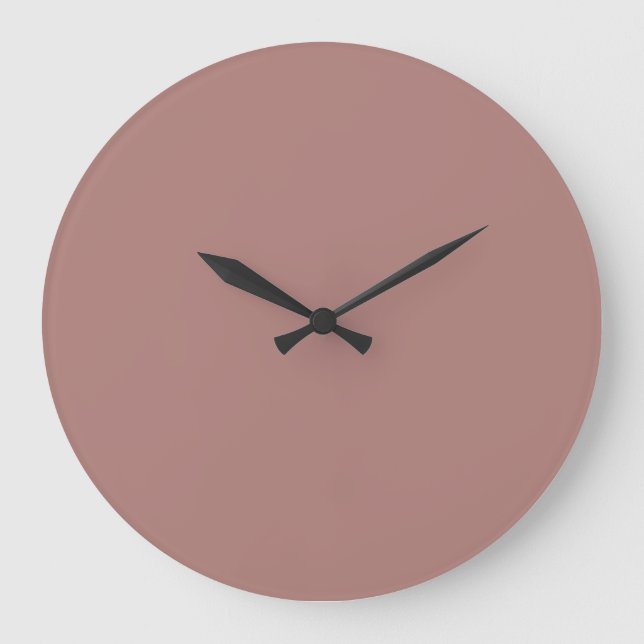 Solid Colour Wall Clock - Dusty Rose (Front)