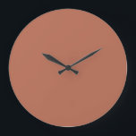 Solid Colour Wall Clock - Earthy Warm Terracotta<br><div class="desc">Solid Colour Wall Clock - Earthy Warm Terracotta</div>