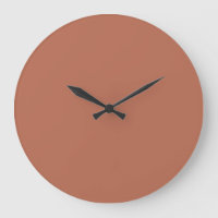 Solid Colour Wall Clock - Earthy Warm Terracotta