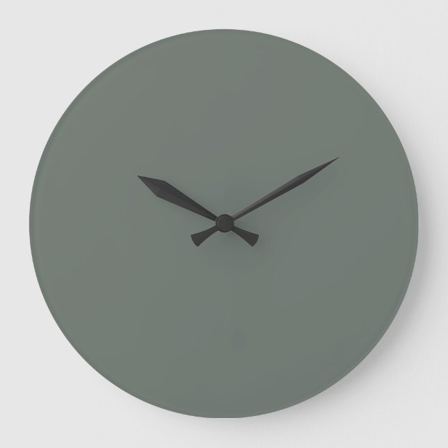 Solid Colour Wall Clock - Sage Green (Front)