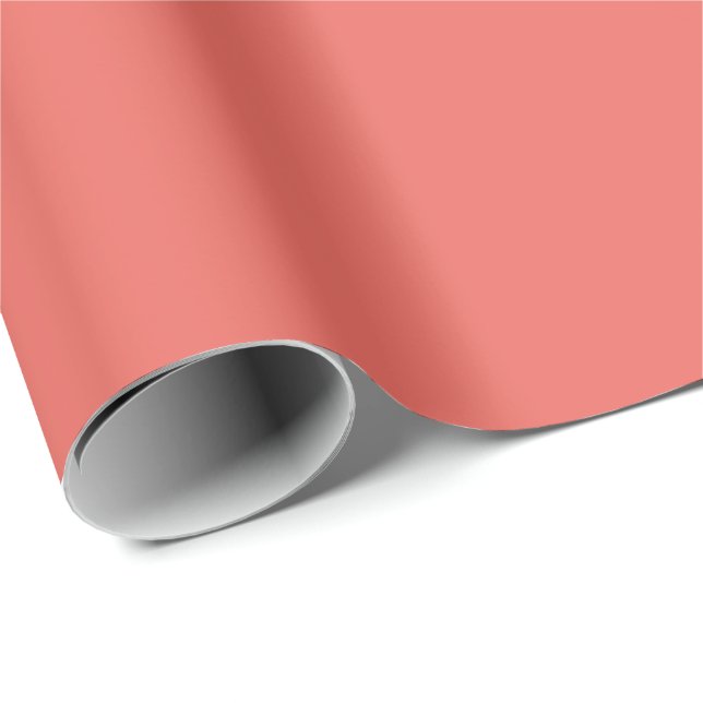 Solid Colour Wrapping Paper in Salmon Coral (Roll Corner)