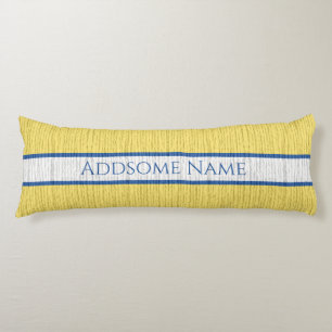 Solid Colour  Yellow Navy Blue Modern Pattern Body Cushion