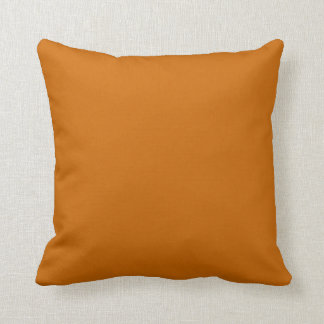 Solid coloured rust brown orange pillow