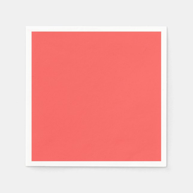 Solid, coral, Orange, salmon Napkin (Front)