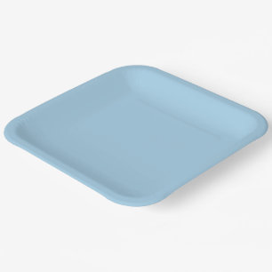 Solid Cornflower Blue Paper Plate