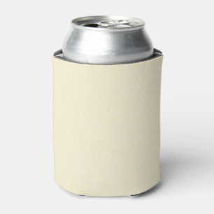 Solid cornsilk beige can cooler
