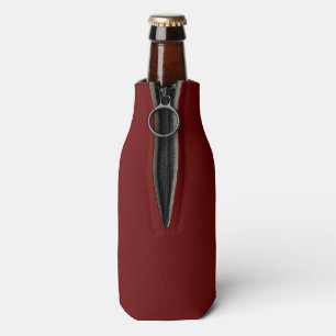 Solid Cranberry Maroon Colour Personalise  Bottle Cooler