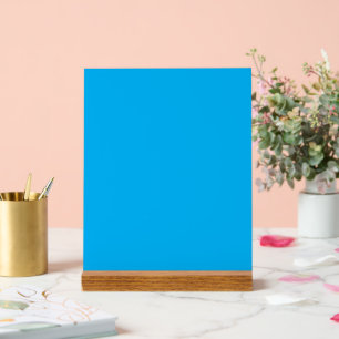 Solid Cyan Blue Background  Acrylic Sign