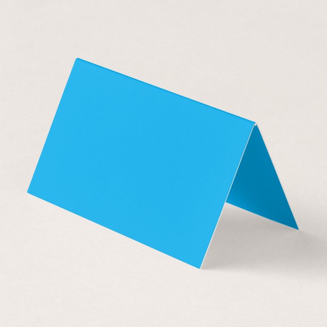 Solid Cyan Blue Background  Business Card (Front)