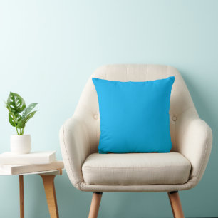 Solid Cyan Blue Background  Cushion