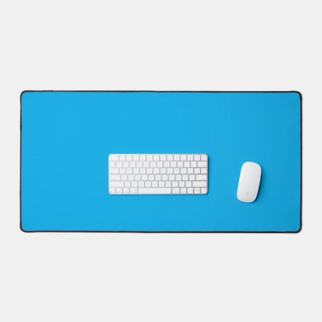 Solid Cyan Blue Background  Desk Mat (Keyboard & Mouse)