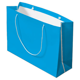 Solid Cyan Blue Background  Large Gift Bag