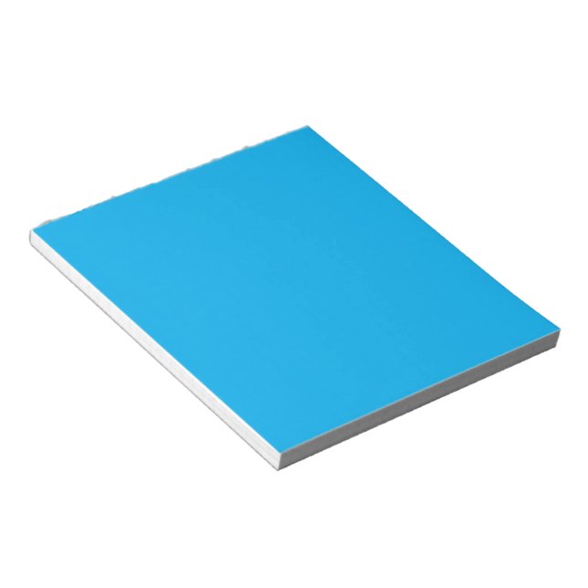 Solid Cyan Blue Background  Notepad (Angled)