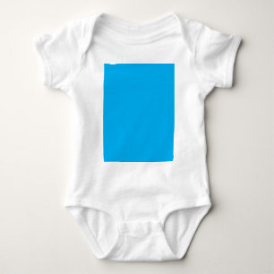 Solid Cyan Blue Background Summer Minimal Style Baby Bodysuit