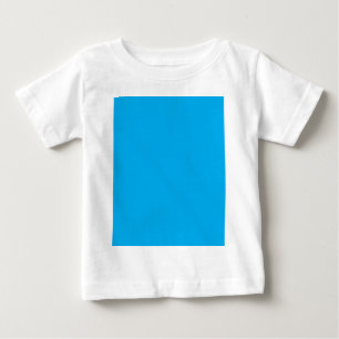 Solid Cyan Blue Background   Summer Minimal Style Baby T-Shirt