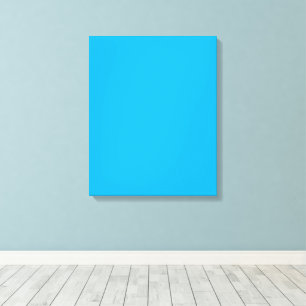 Solid Cyan Blue Background   Summer Minimal Style Canvas Print
